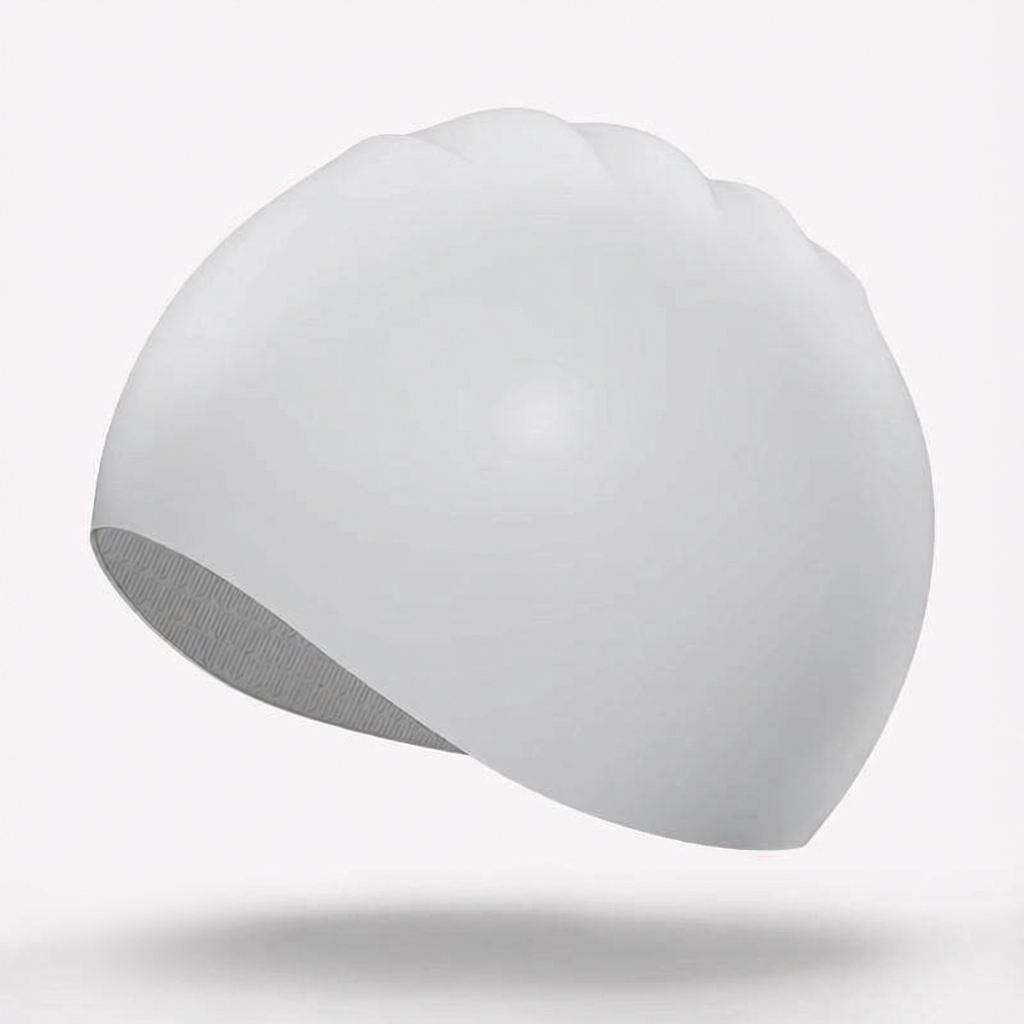 Silicone Swim Cap for Long Hair - Waterproof, Anti-Slip, Comfort Fit with High Elasticity and UV Protection