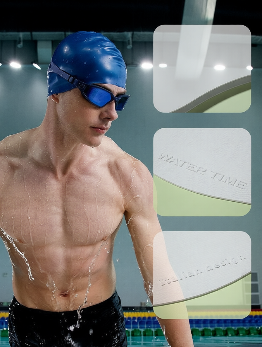 Silicone Swim Cap for Men - Waterproof, Non-Slip, Comfort Fit Swimming Hat with Anti-Fog Design