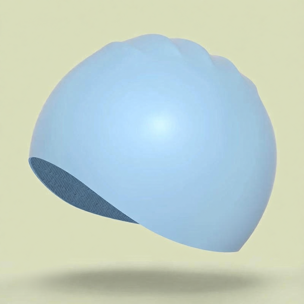 Silicone Swim Cap for Long Hair - Waterproof, Anti-Slip, Comfort Fit with High Elasticity and UV Protection