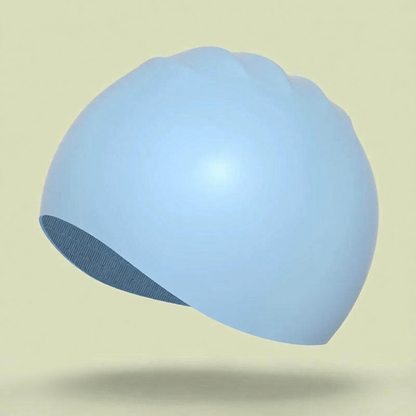 Silicone Swim Cap for Long Hair - Waterproof, Anti-Slip, Comfort Fit with High Elasticity and UV Protection