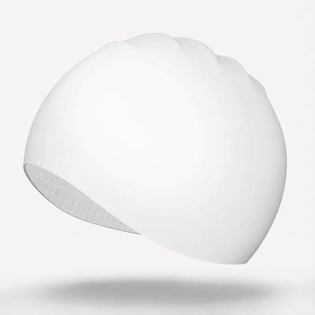 Silicone Swim Cap for Long Hair - Waterproof, Anti-Slip, Comfort Fit with High Elasticity and UV Protection